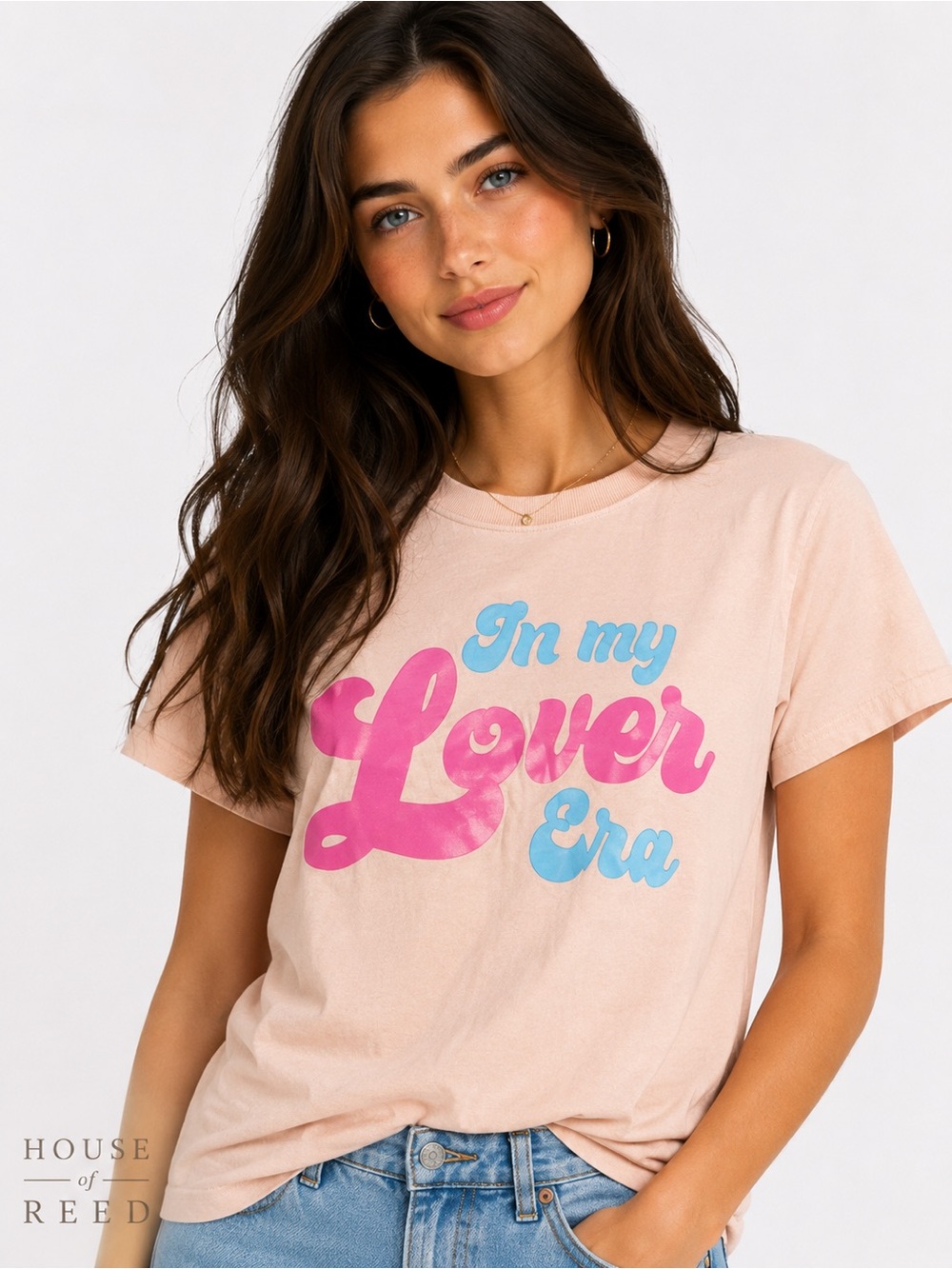 Comfort Colors "In My Lover Era" Graphic Tee Pink Retro Valentine Shirt Size S‎